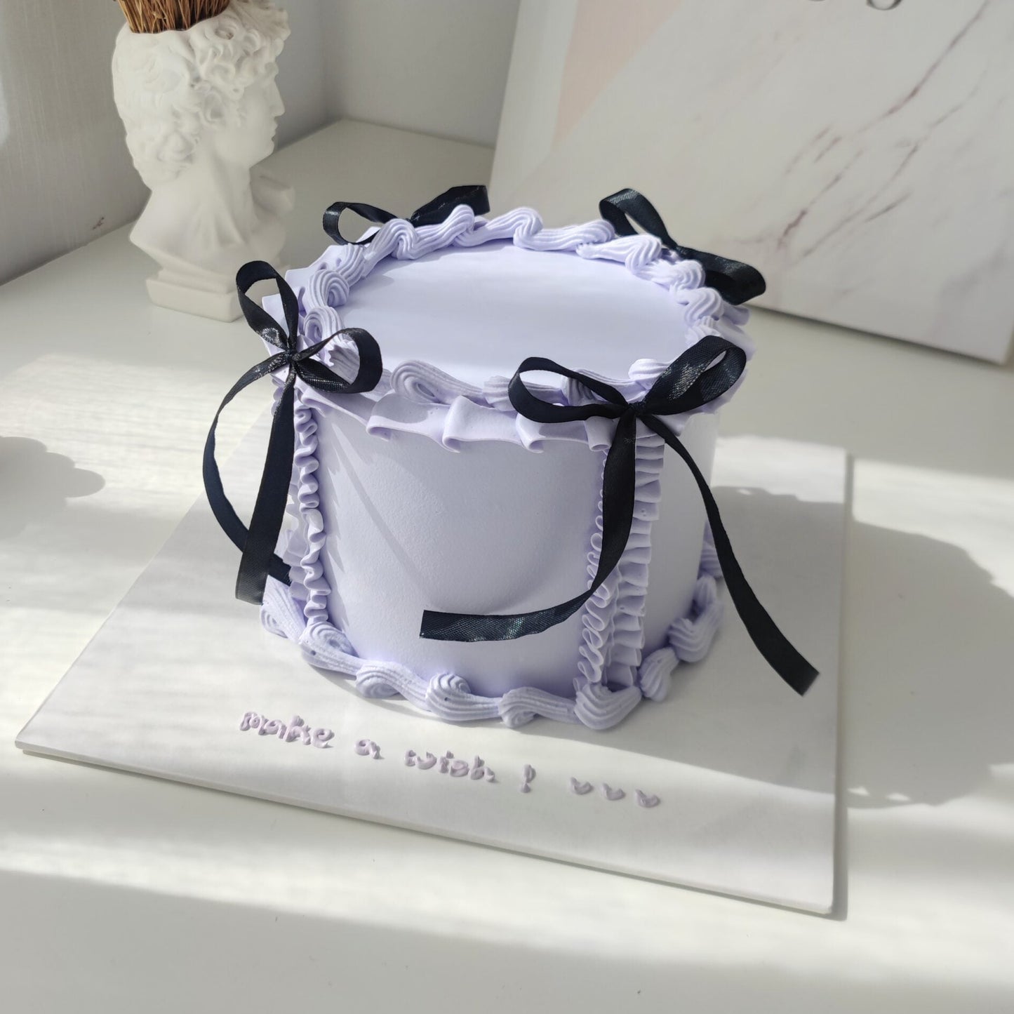 Next Day Delivery_Violet Vintage with Black Ribbon