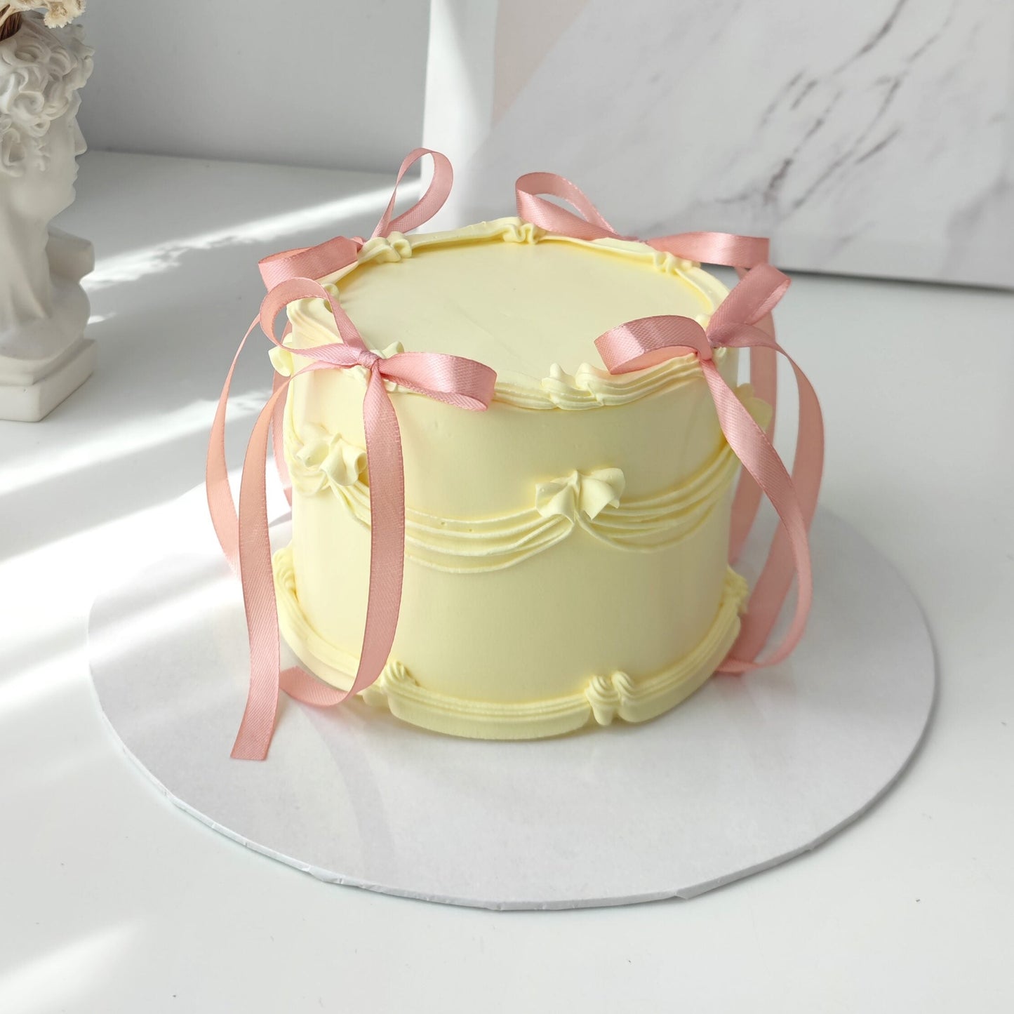 Next Day Delivery_Buttermilk with Pink Ribbon