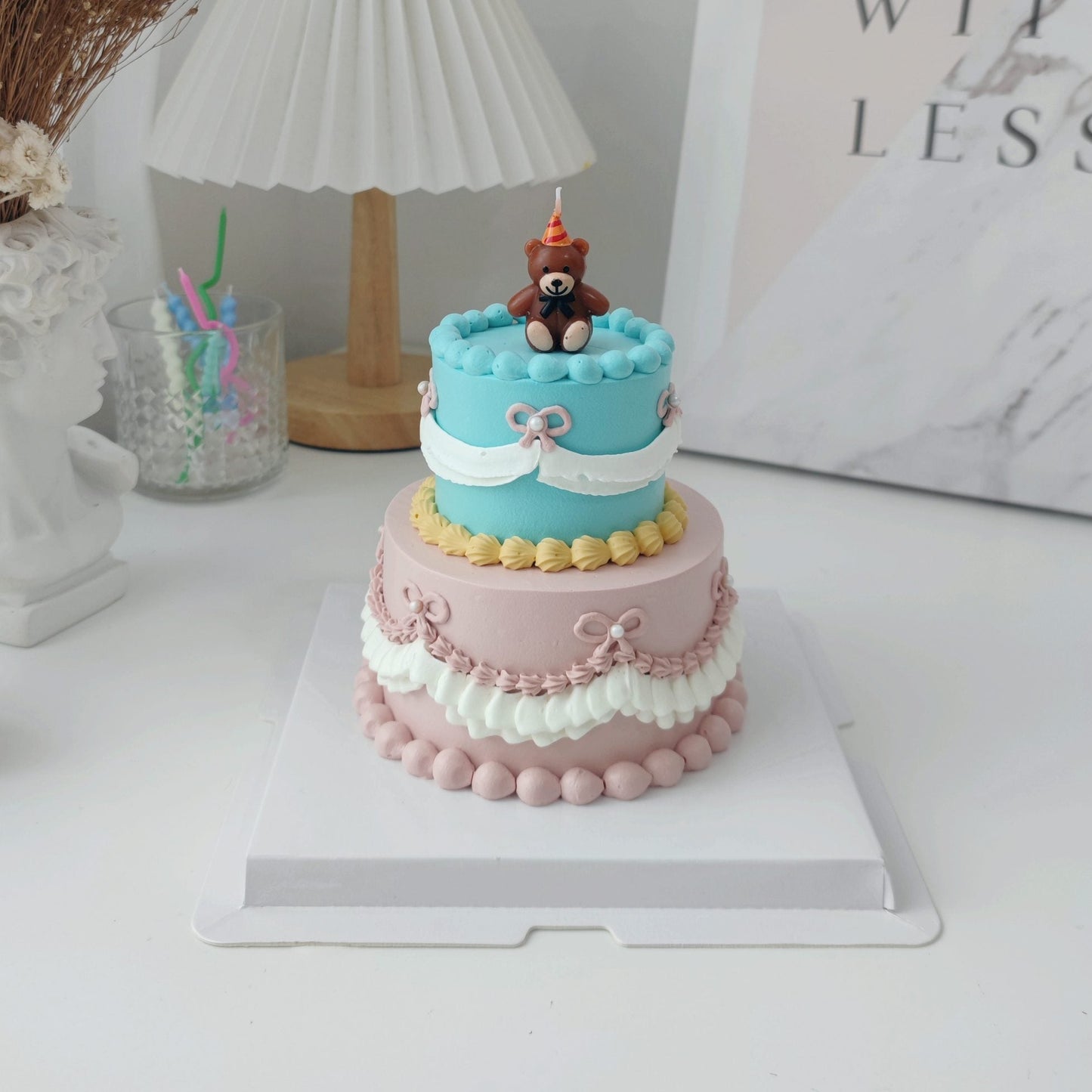 Mini 2 Tier_Pink And Blue
