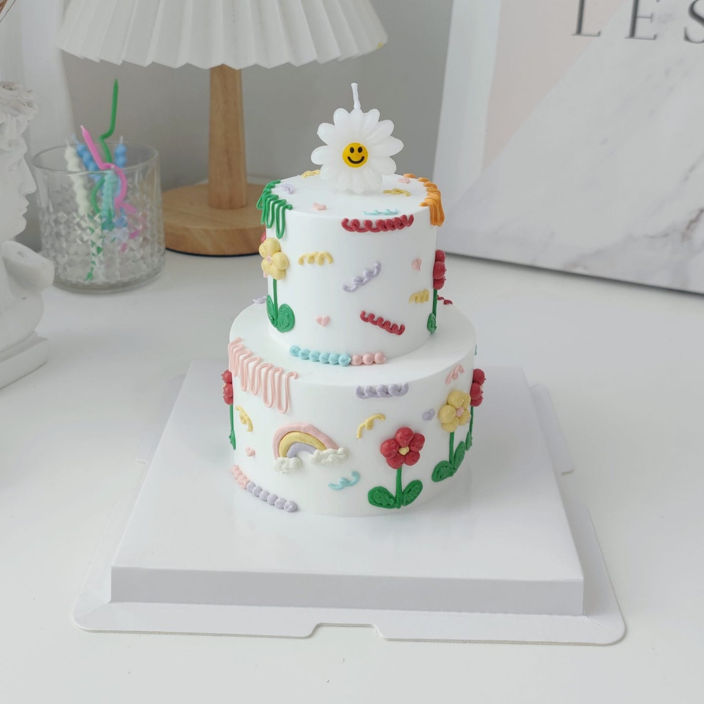 Mini 2 Tier_Colourful Floral
