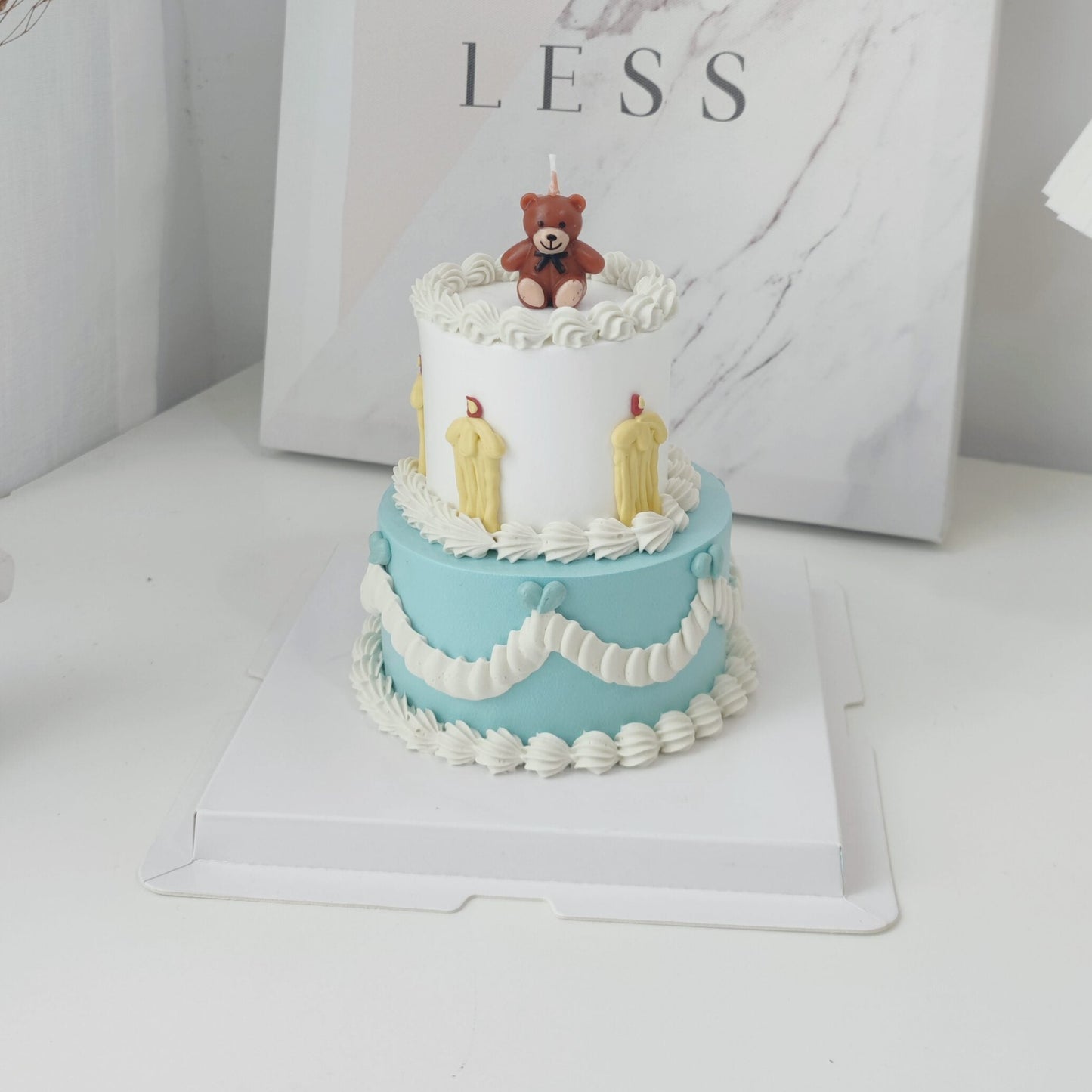 Mini 2 Tier_Candle Drawing with Little Bear Candle