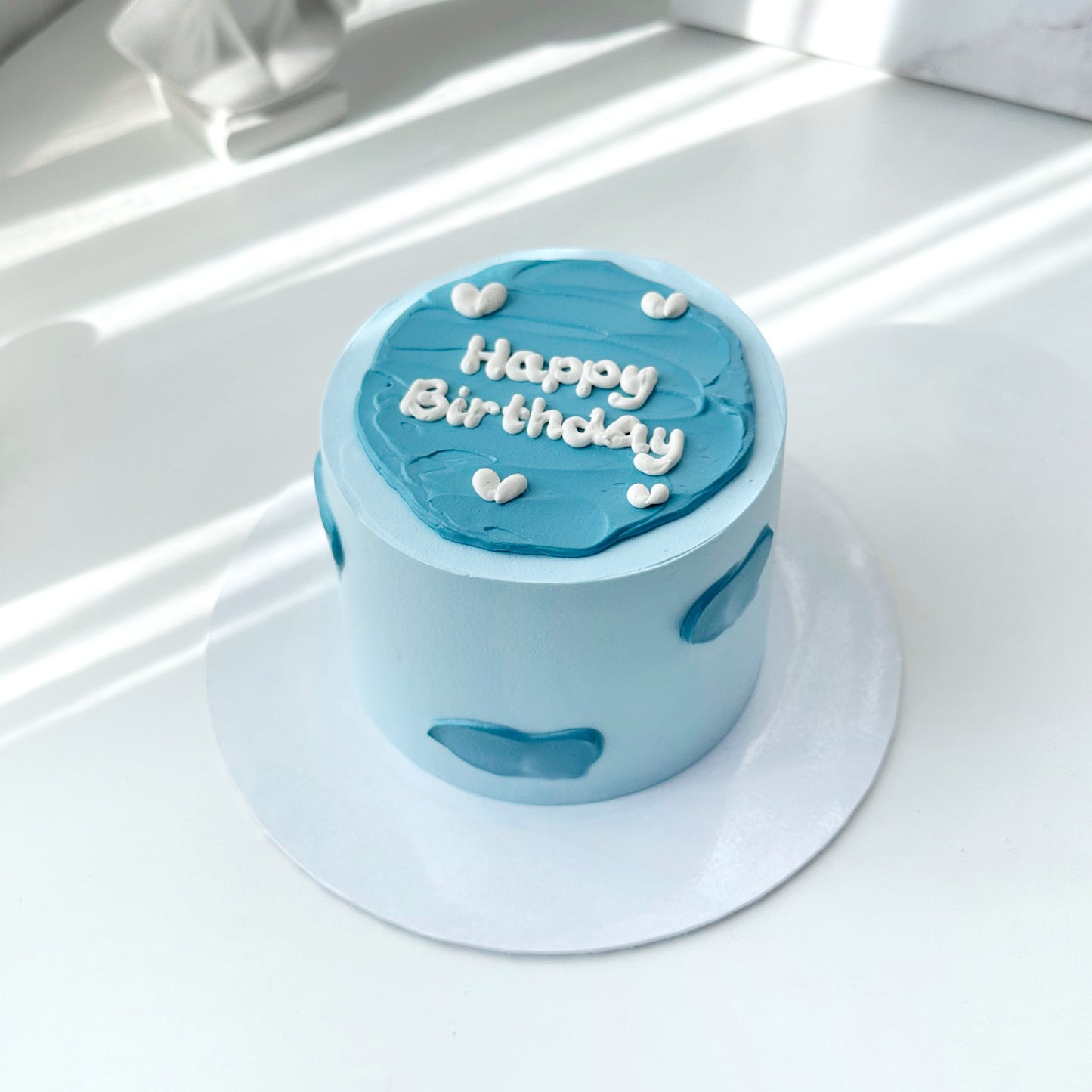 Blue Painting Cake