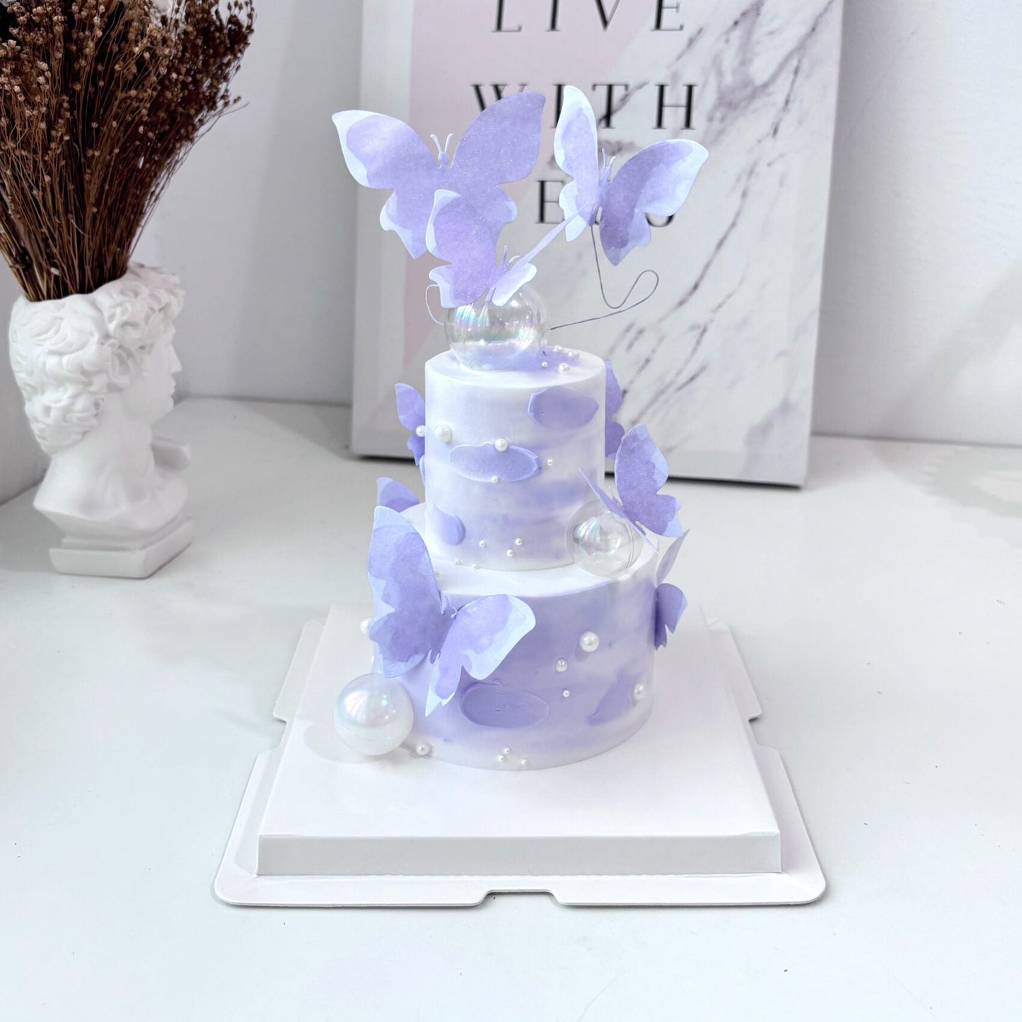 Mini 2 Tier_Purple Butterflies