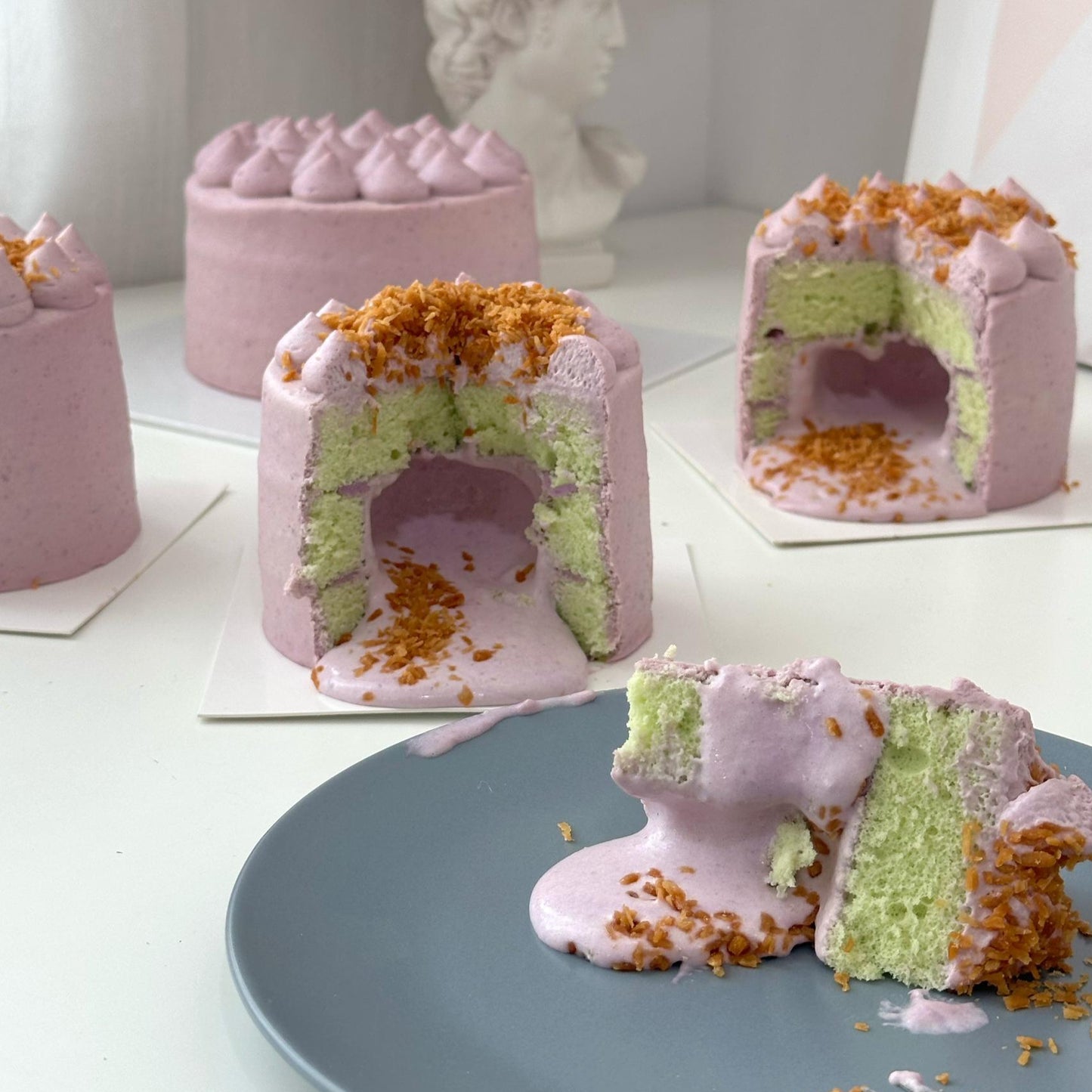 6 inch Pandan Taro Yam Cake