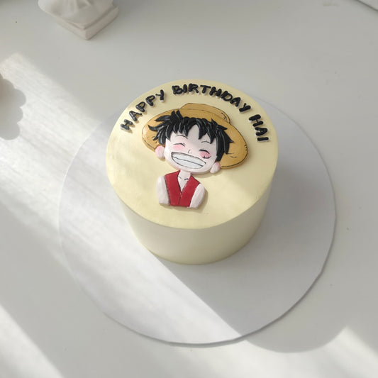 Luffy Drawing Cake