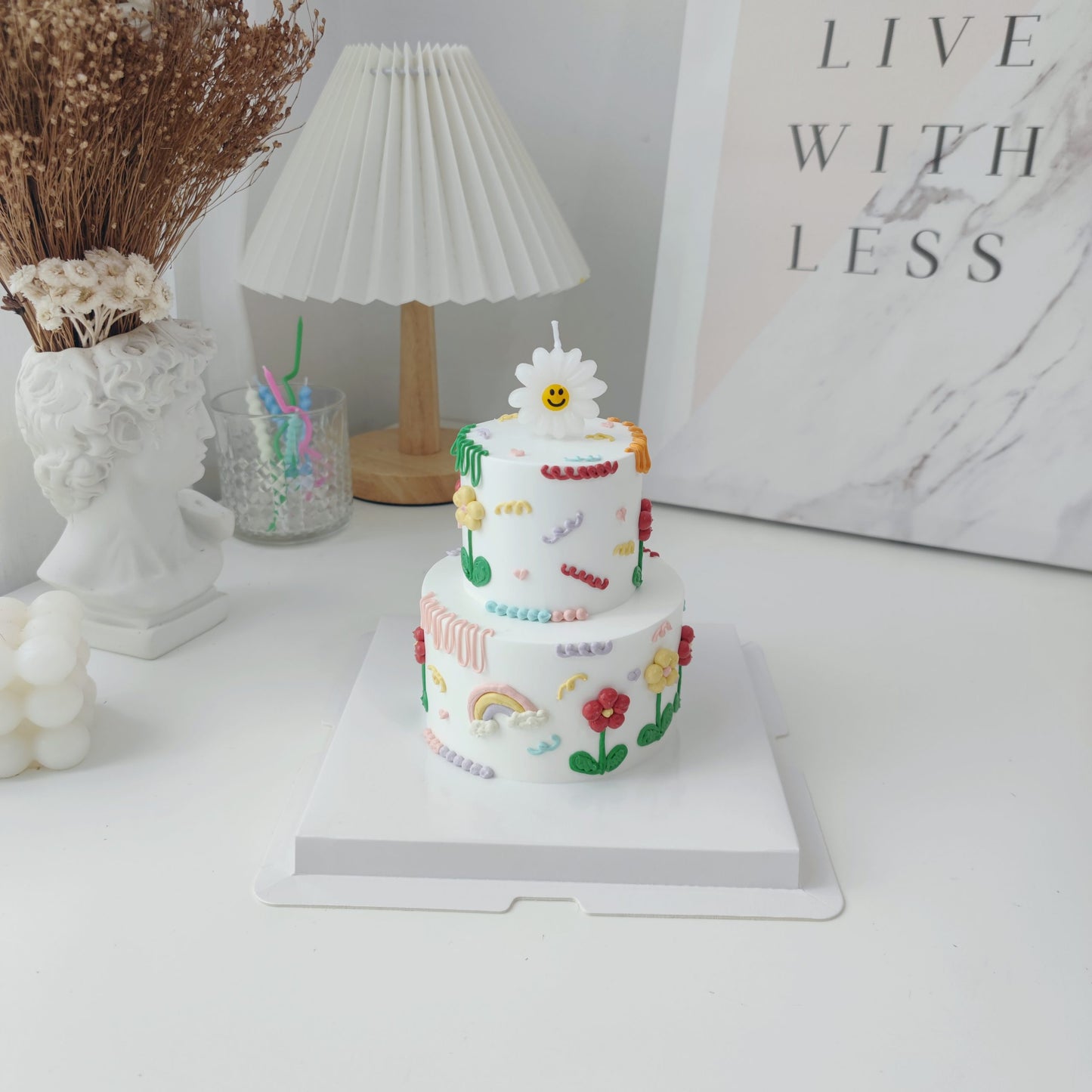 Mini 2 Tier_Colourful Floral