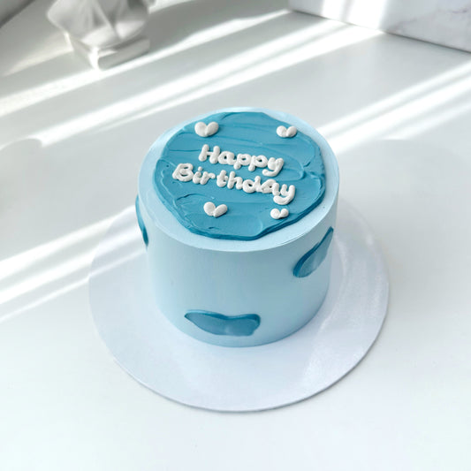 Blue Painting Cake