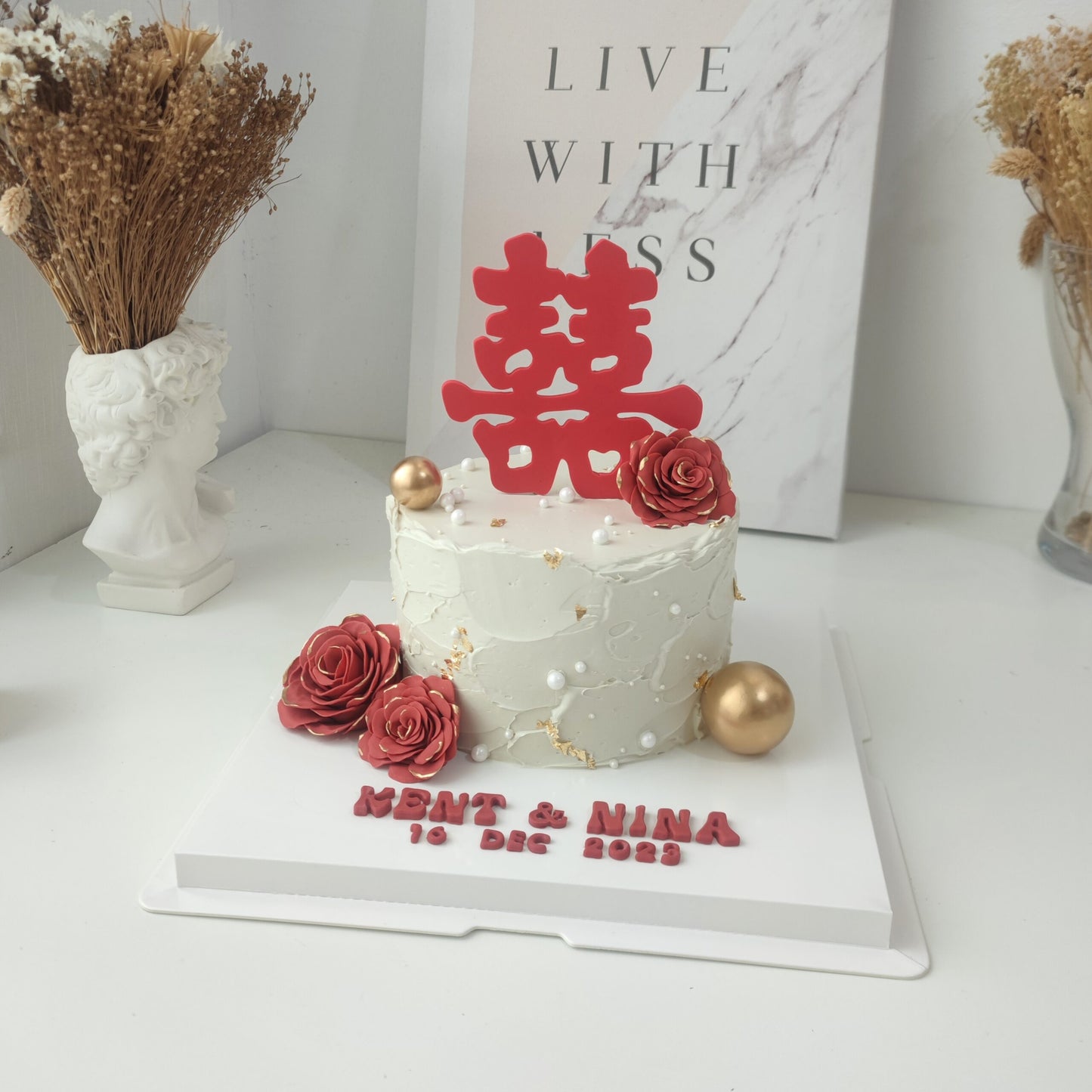 Double Blessing Wedding Cake