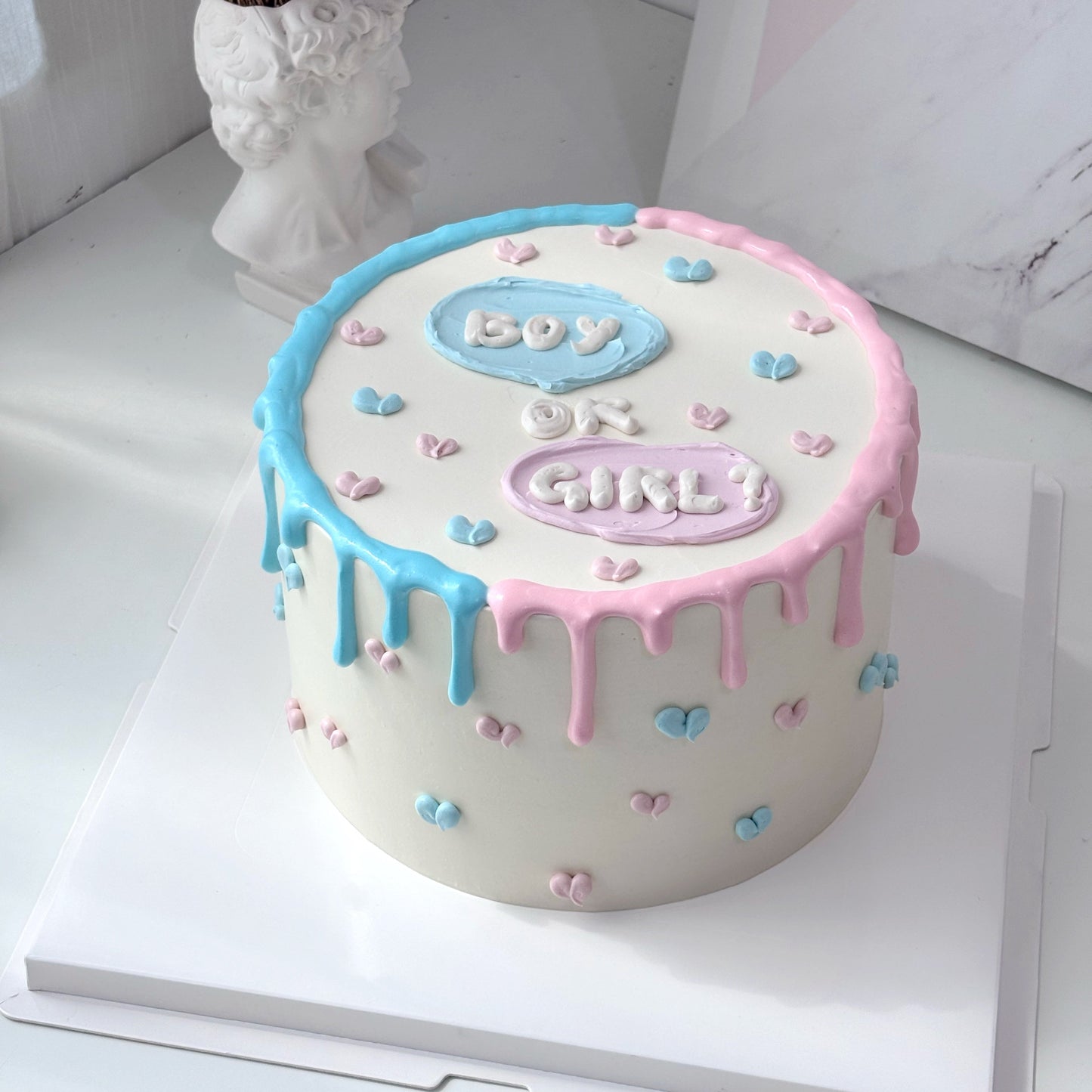 Gender Reveal Dripping Cake