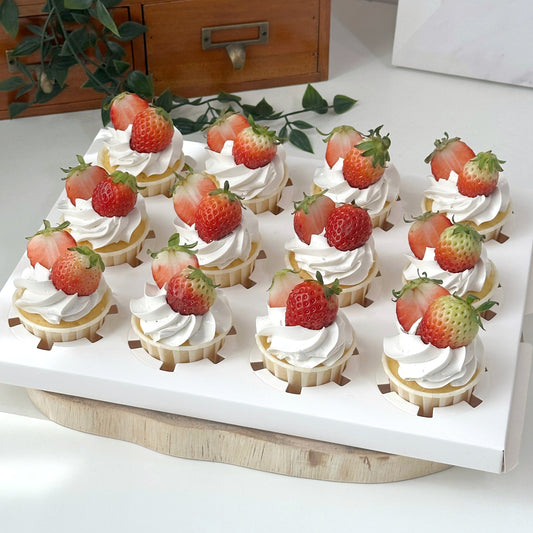 Classic Strawberry Topped Cupcakes