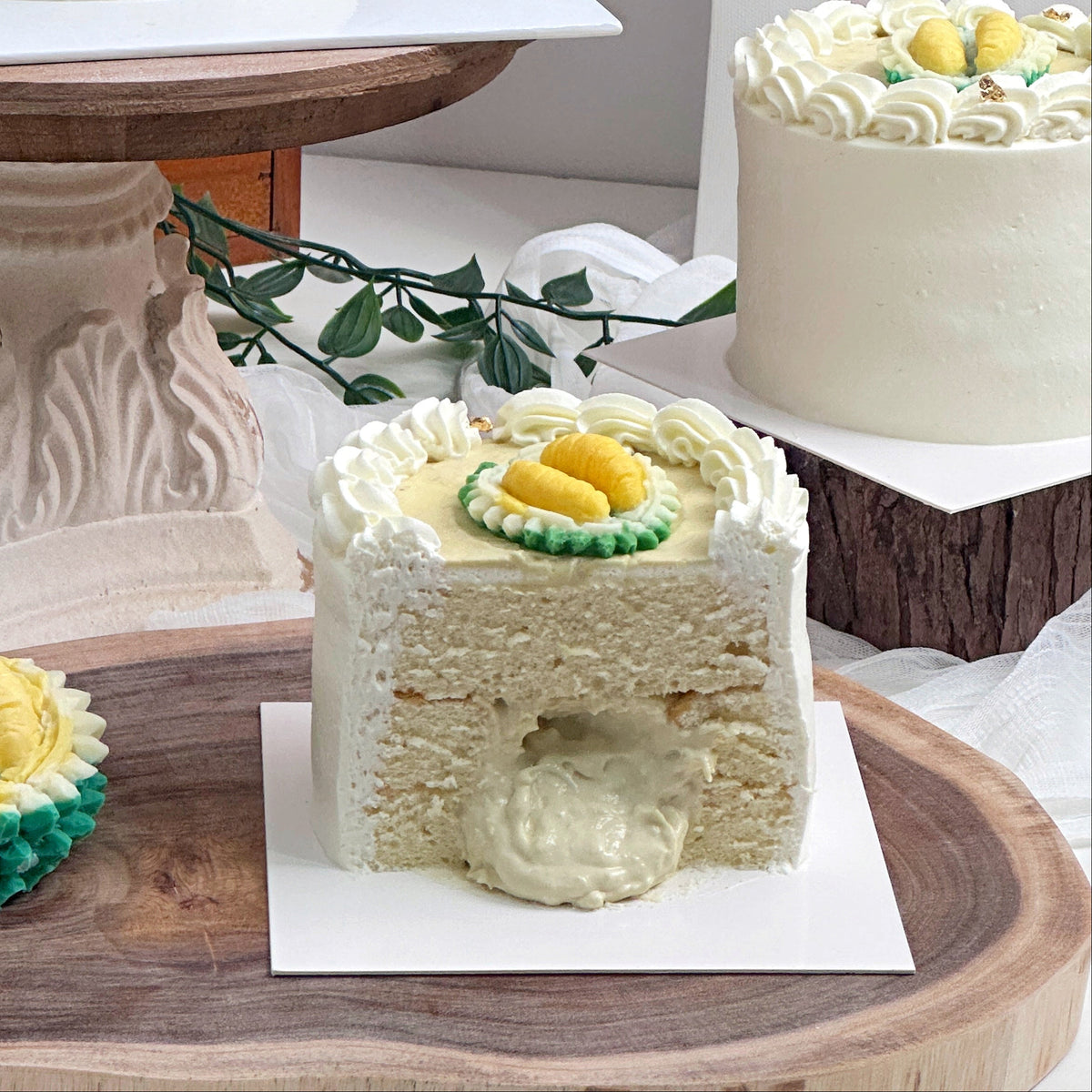Musang King Durian Lava Cake KL | 3.5 Inch Small Cake | Ning’s Cake