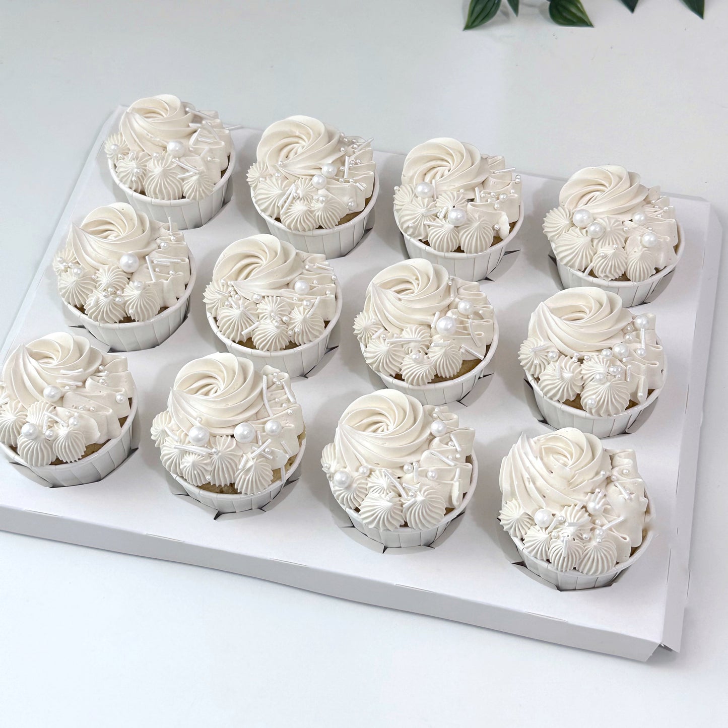 Gender Reveal Cupcakes_White Pearl